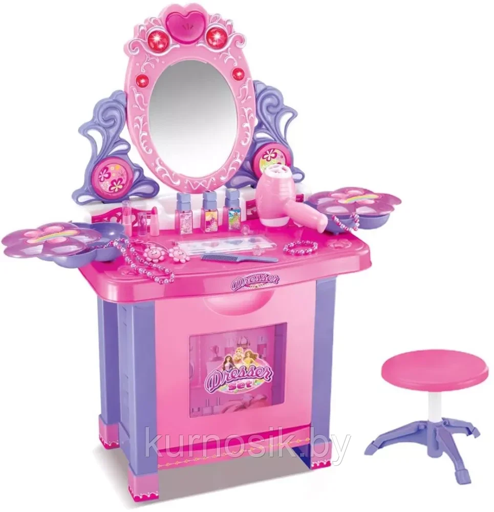 Игровой набор PITUSO Туалетный столик маленькой модницы с пуфиком, 18 элементов - фото 1 - id-p215073608