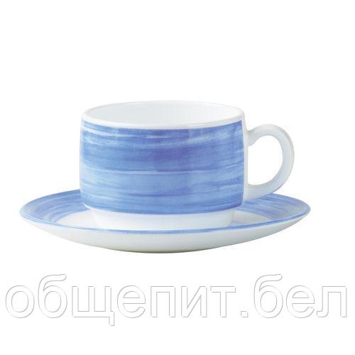 Чашка 190 мл. чайная d=76 мм. h=57 мм. голубой край Браш (блюдце 37309) /1/12/48/ - фото 1 - id-p215073782