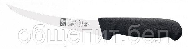 Нож обвалочный 130/260 мм. изогнутый, полугибкое лезвие, черный SAFE Icel /1/6/ - фото 1 - id-p215077380