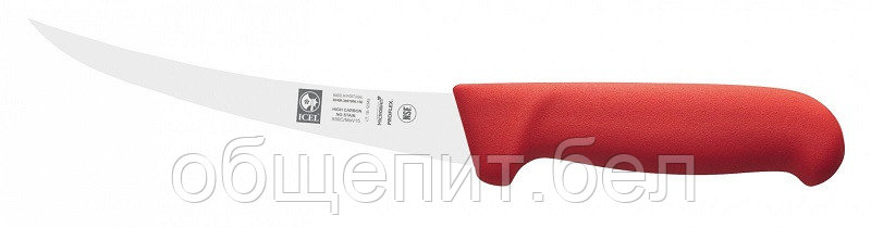 Нож обвалочный 150/290 мм. изогнутый, гибкое лезвие, красный SAFE Icel /1/ - фото 1 - id-p215077392