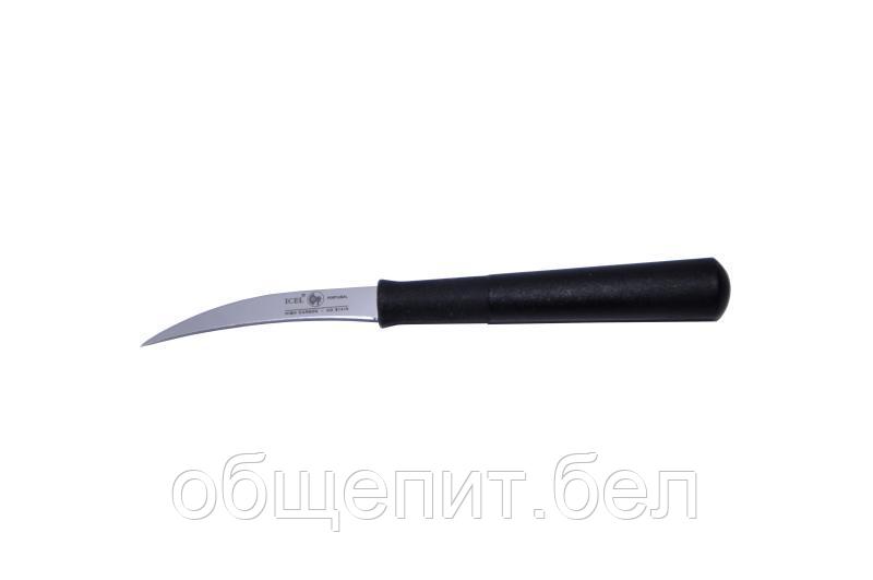 Нож для чистки овощей 60/160 мм. изогнутый. черный TALHO Icel /1/ - фото 1 - id-p215077446
