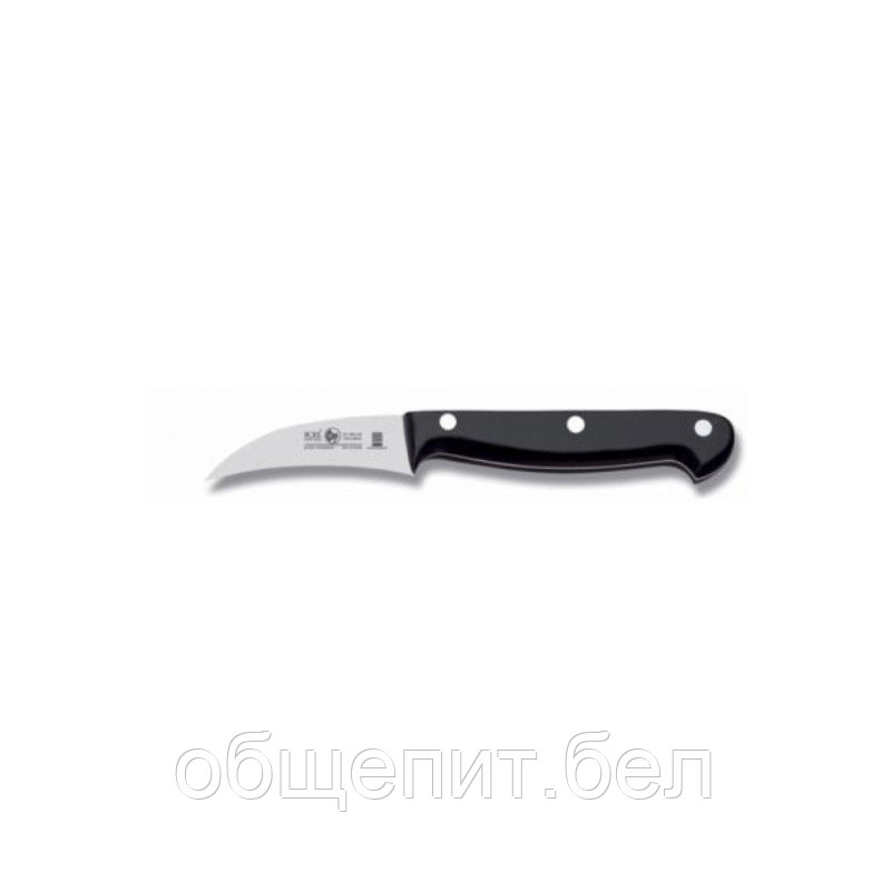Нож для чистки овощей 60/170 мм. изогнутый, черный TECHNIC Icel /1/12/ - фото 1 - id-p215077480