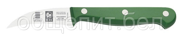Нож для чистки овощей 60/170 мм. изогнутый, зеленый TECHNIC Icel /1/ - фото 1 - id-p215077497