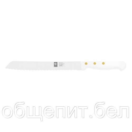 Нож для хлеба 200/340 мм. с волн. кромкой, белый TECHNIC Icel /1/6/ - фото 1 - id-p215077519