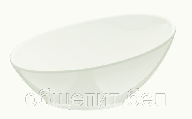 Салатник d=160 мм. 350 мл. h=55/75 мм. (тарелка подст.68287) скошенный край Белый, форма Ванто /1/12/