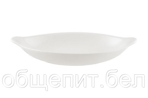 Блюдо для запекания и подачи 180*90 мм. овальное с ушками Белый, форма Оптива /1/12/ - фото 1 - id-p215077044