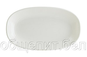 Блюдо овальное 150*85 мм. Белый Луп узкая полоска Bonna /1/12/3168/ ОСЕНЬ