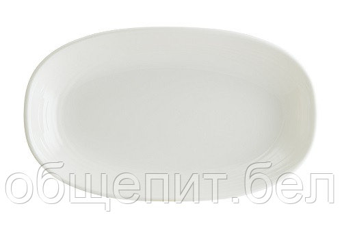 Блюдо овальное 150*85 мм. Белый, форма Луп узкая полоска /1/12/ - фото 1 - id-p215077093