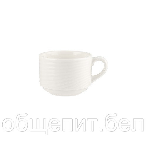 Чашка 80 мл. кофейная d=60 мм. h=50 мм. Белый, форма Луп узкая полоска (блюдце 69982) /1/6/ - фото 1 - id-p215077106