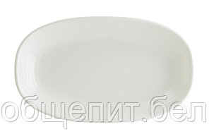 Блюдо овальное 340*190 мм. Белый Луп узкая полоска Bonna /1/12/534/ ОСЕНЬ