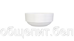 Салатник d=120 мм. 350 мл. h=53 мм. (тарелка подст. 69991) Белый, форма Луп узкая полоска /1/12/