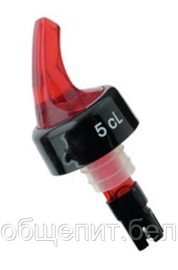 Дозатор для бутылки 50 мл. 10 см. красный Tellier /1/4/ - фото 1 - id-p215077822