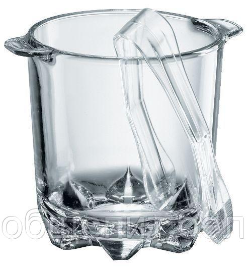 Ведро для льда d=12 см. 0,87 л. стекло, с пластик. щипцами Полька /1/6/ - фото 1 - id-p215077925