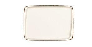 Блюдо прямоуг. 230*160 мм. Ретро коричневый край, форма Мув Bonna /1/12/1260/