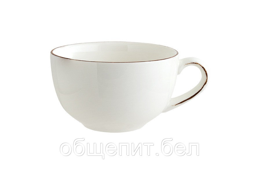 Чашка 350 мл. чайная d=110 мм. h=68 мм. Ретро коричневый край (блюдце 69668) /1/6/ - фото 1 - id-p215076298