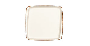 Тарелка прямоуг. 220*200 мм. без полей Ретро коричневый край, форма Мув Bonna /1/12/1200/