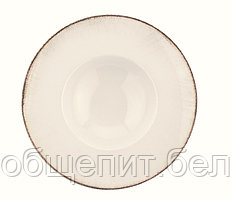 Тарелка для пасты d=280 мм.  400 мл. Ретро коричневый край, форма Банкет /1/6/