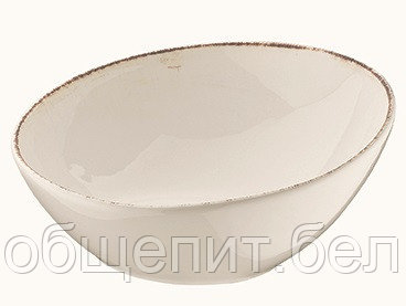 Салатник d=160 мм. 350 мл. h=55/75 мм. (тарелка подст.70317) скошенный край Ретро коричневый край, форма Ванто - фото 1 - id-p215076337