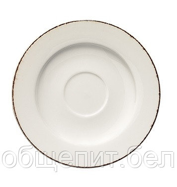 Блюдце d=160 мм. Ретро коричневый край (чашка 69666) Bonna /1/6/1848/
