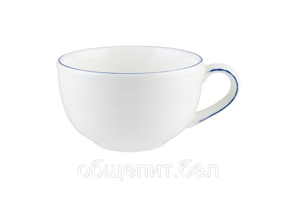 Чашка 250 мл. чайная d=96 мм. h=56 мм. Ретро синий край (блюдце 70922) /1/6/ - фото 1 - id-p215076422