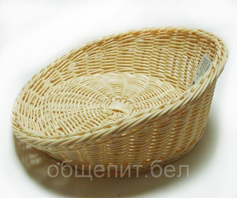 Корзина для хлеба круглая d=31 см. h=12/5 см. бежевая п/п /1/36/