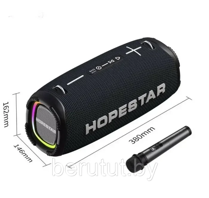 Колонка портативная музыкальная Bluetooth HOPESTAR A6 MAX с микрофоном - фото 8 - id-p215078095