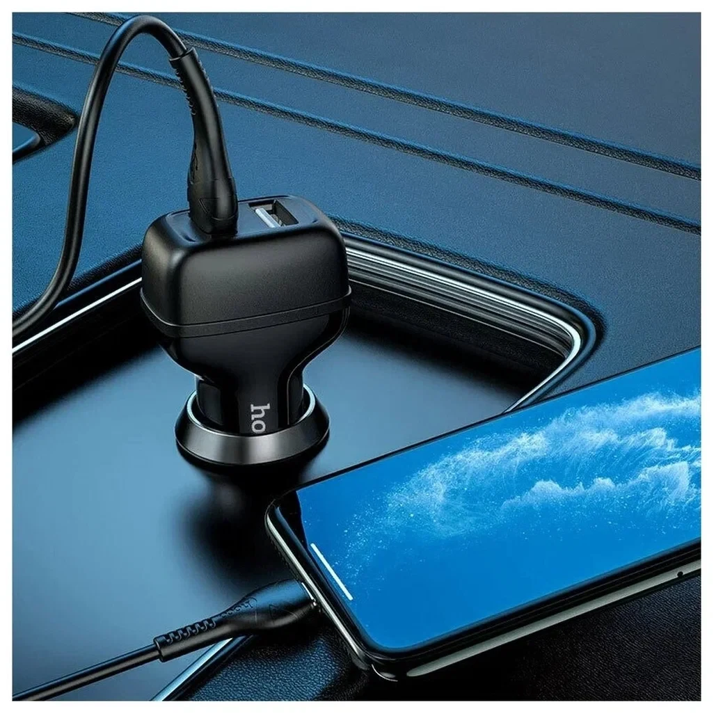 Автомобильное зарядное устройство Z36 Leader dual port car charger черный - фото 4 - id-p215078237