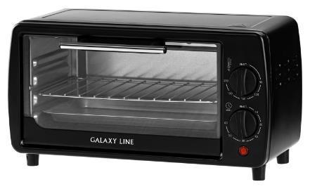 Духовка мини печь маленькая электрическая настольная для выпечки кухни дома дачи GALAXY LINE GL 2625 черный