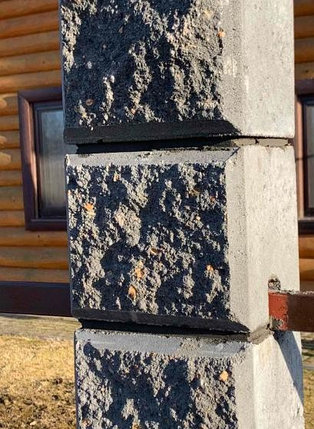 Блоки для столба забора декоративные «Рваный камень» Размер 22×16×19см., фото 2