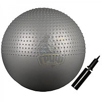 Мяч гимнастический полумассажный Indigo 65 см с системой антивзрыв + насос (арт. IN003-65-SR)