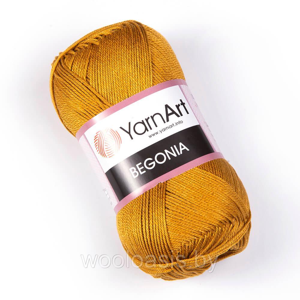 Пряжа YarnArt Begonia, Ярнарт Бегония, турецкая, 100% хлопок, летняя, для ручного вязания (цвет 6340)