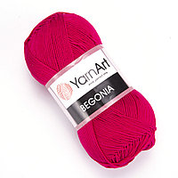 Пряжа YarnArt Begonia, Ярнарт Бегония, турецкая, 100% хлопок, летняя, для ручного вязания (цвет 6358)