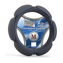 Оплетка спонжевая руля AVS SP-426M-B (размер M, черная),Россия