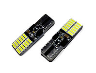 Светодиодная лампочка C020 Т10/белый/ (W2.1x9.5d)CANBUS 24SMD 4014 12-24V блистер 2шт.