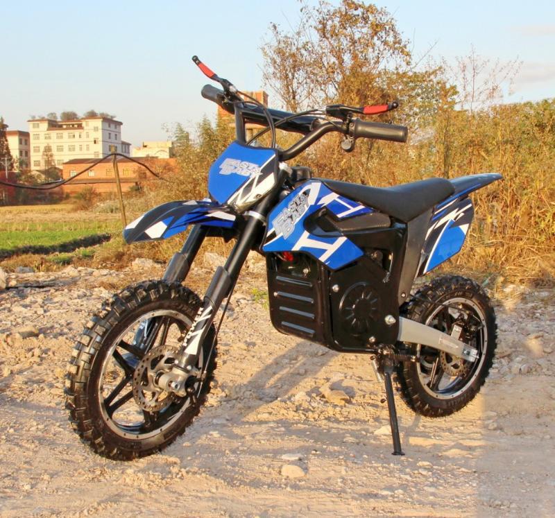 Электромотоцикл GreenCamel Питбайк DB400 синий - фото 4 - id-p215081213