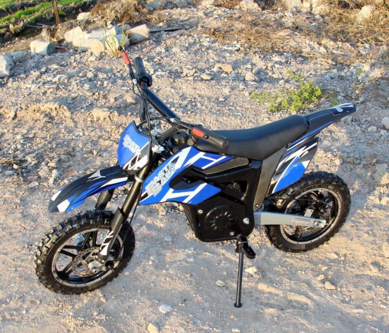 Электромотоцикл GreenCamel Питбайк DB400 синий - фото 5 - id-p215081213