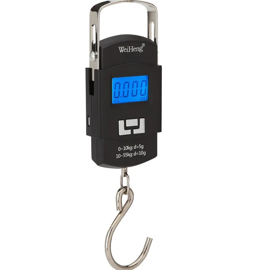 Электронные весы - кантер Portable Electronic Scale WH-A08 до 50 кг. / Карманные весы - безмен черные - фото 2 - id-p215081366