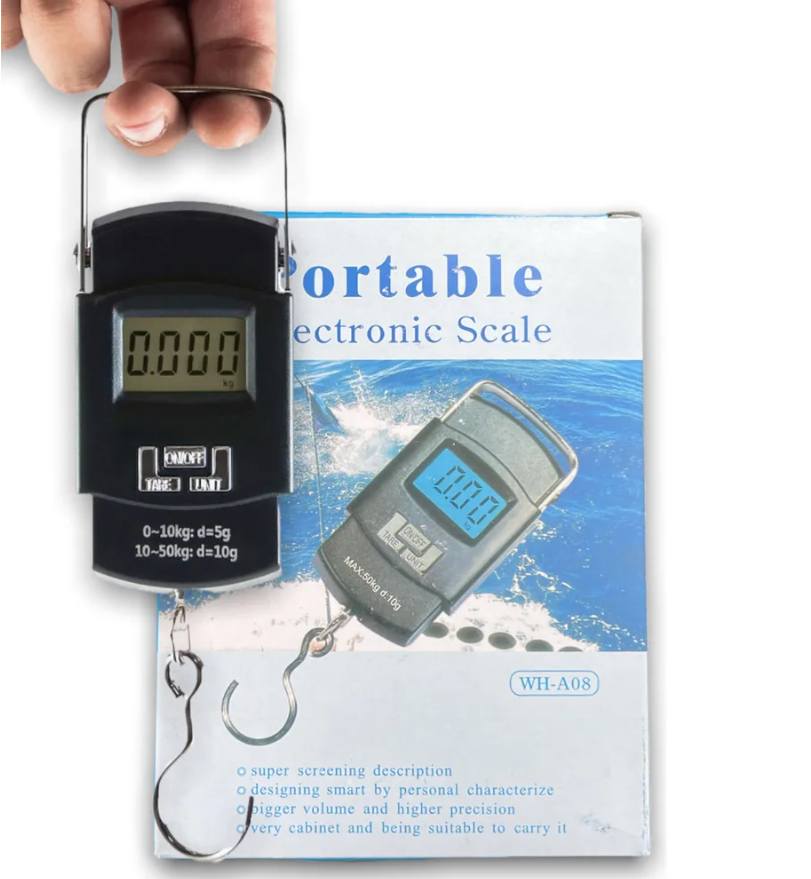 Электронные весы - кантер Portable Electronic Scale WH-A08 до 50 кг. / Карманные весы - безмен черные - фото 10 - id-p215081366