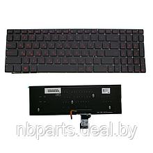 Клавиатура для ноутбука ASUS ROG Strix G501 N501 Q501 N541, чёрная, красные буквы, с подсветкой, RU