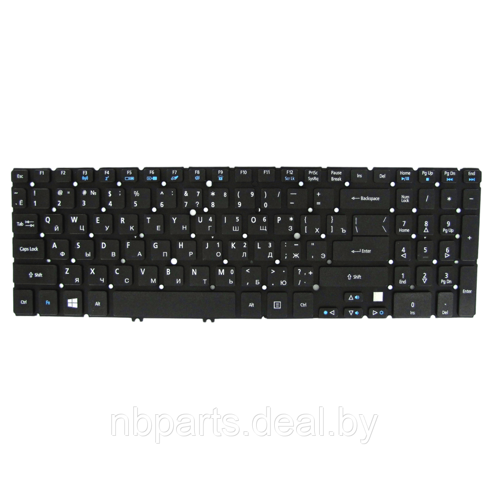 Клавиатура для ноутбука ACER Aspire V5-571 V5-573 V5-531, чёрная, RU - фото 1 - id-p194500987