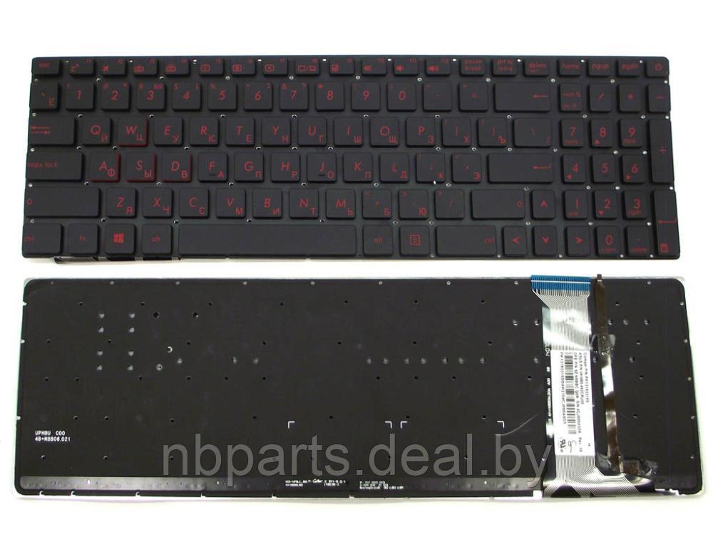 Клавиатура для ноутбука ASUS ROG G771 GL771, чёрная, с подсветкой, RU - фото 1 - id-p111769097