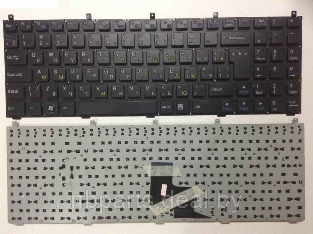 Клавиатура для ноутбука Clevo K107, DNS C5500, чёрная, RU