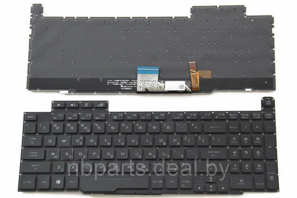Клавиатура для ноутбука ASUS ROG Zephyrus M GM501, чёрная, с подсветкой, RU - фото 1 - id-p135554228