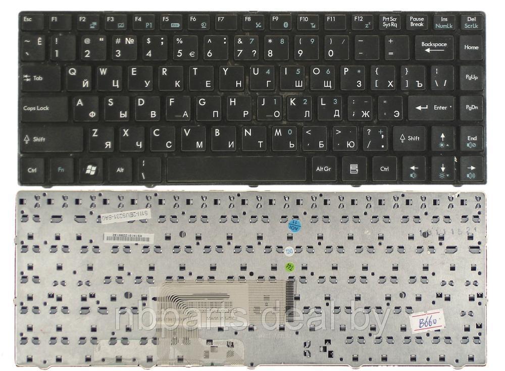 Клавиатура для ноутбука MSI X370, CR420, чёрная, с рамкой, RU - фото 1 - id-p169493355