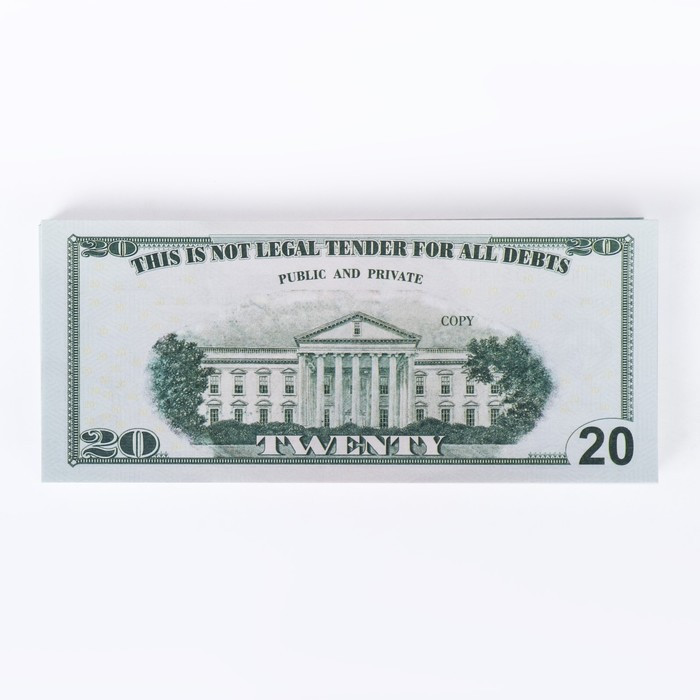 Сувенирные деньги пачка купюр 20 долларов (бутафорские деньги) - фото 3 - id-p215081043