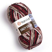 Пряжа YarnArt Crazy Color, Ярнарт Крэйзи Колор, турецкая, акрил, шерсть, секционная, для ручного вязания (цвет 156)