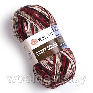 Пряжа YarnArt Crazy Color, Ярнарт Крэйзи Колор, турецкая, акрил, шерсть, секционная, для ручного вязания (цвет 156)