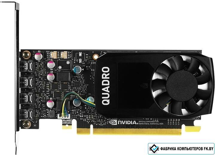 Видеокарта NVIDIA Quadro P1000 4GB GDDR5 - фото 1 - id-p215084394