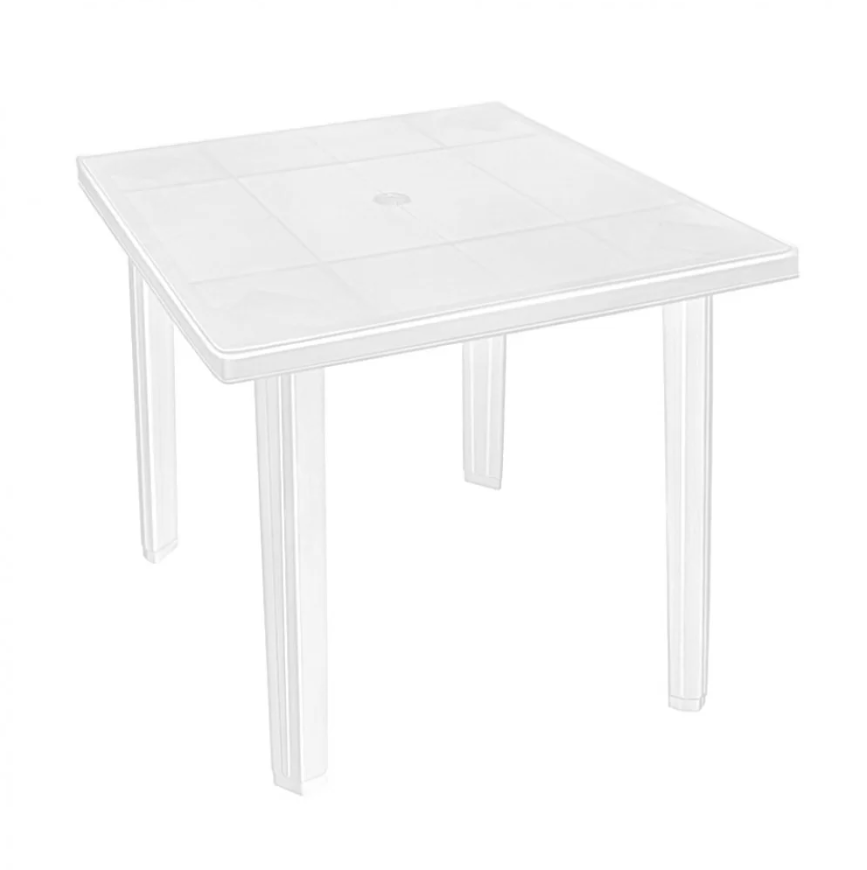 Стол пластиковый Верона квадратный 80Х80 см белый - фото 2 - id-p183079975