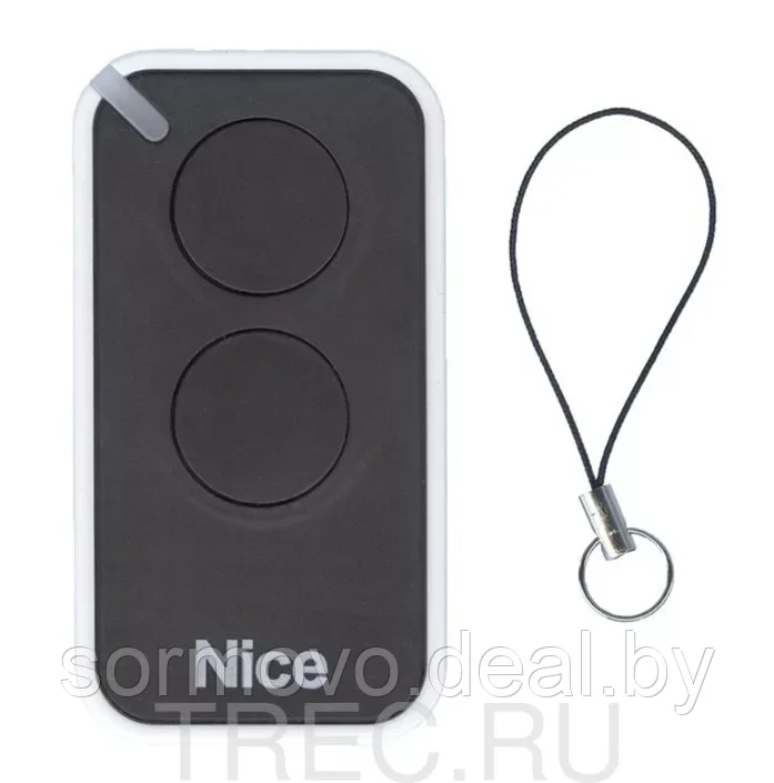 Nice Era-Inti 2 кнопки, 2-х канальный черный 433 Mhz, с плавающим кодом пульт д/у - фото 1 - id-p215086476